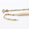 Armband med bricka i 18k guld.Vikt 2.21g