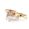 Georg Jensen fusion ring 3 delar , guld, rose och vitguld. vikt: 23,1