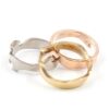 Georg Jensen fusion ring 3 delar , guld, rose och vitguld. vikt: 23,1