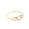 Bismarck ring i 18k guld med diamanter. vikt: 1,8g