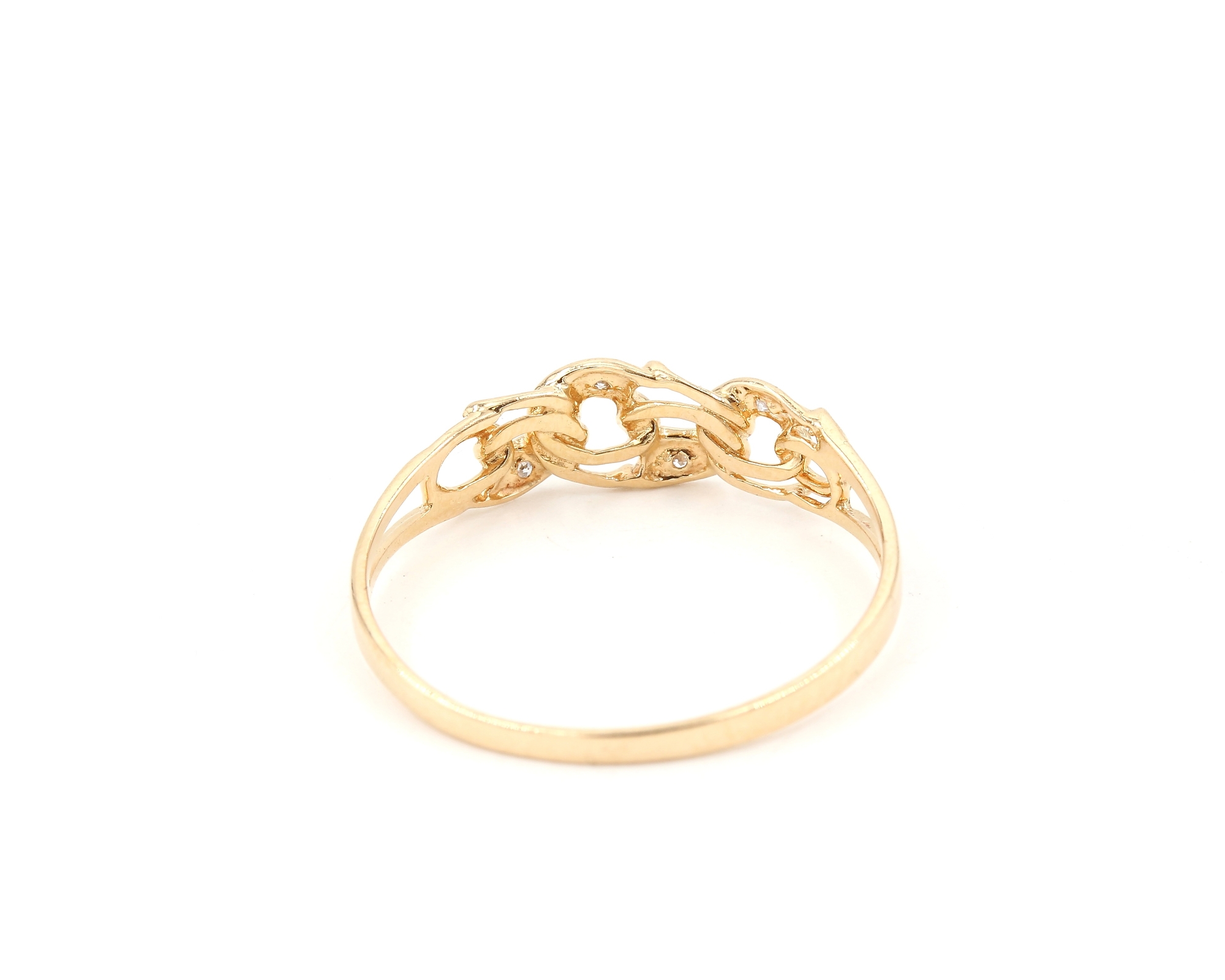 Bismarck ring i 18k guld med diamanter. vikt: 1,8g