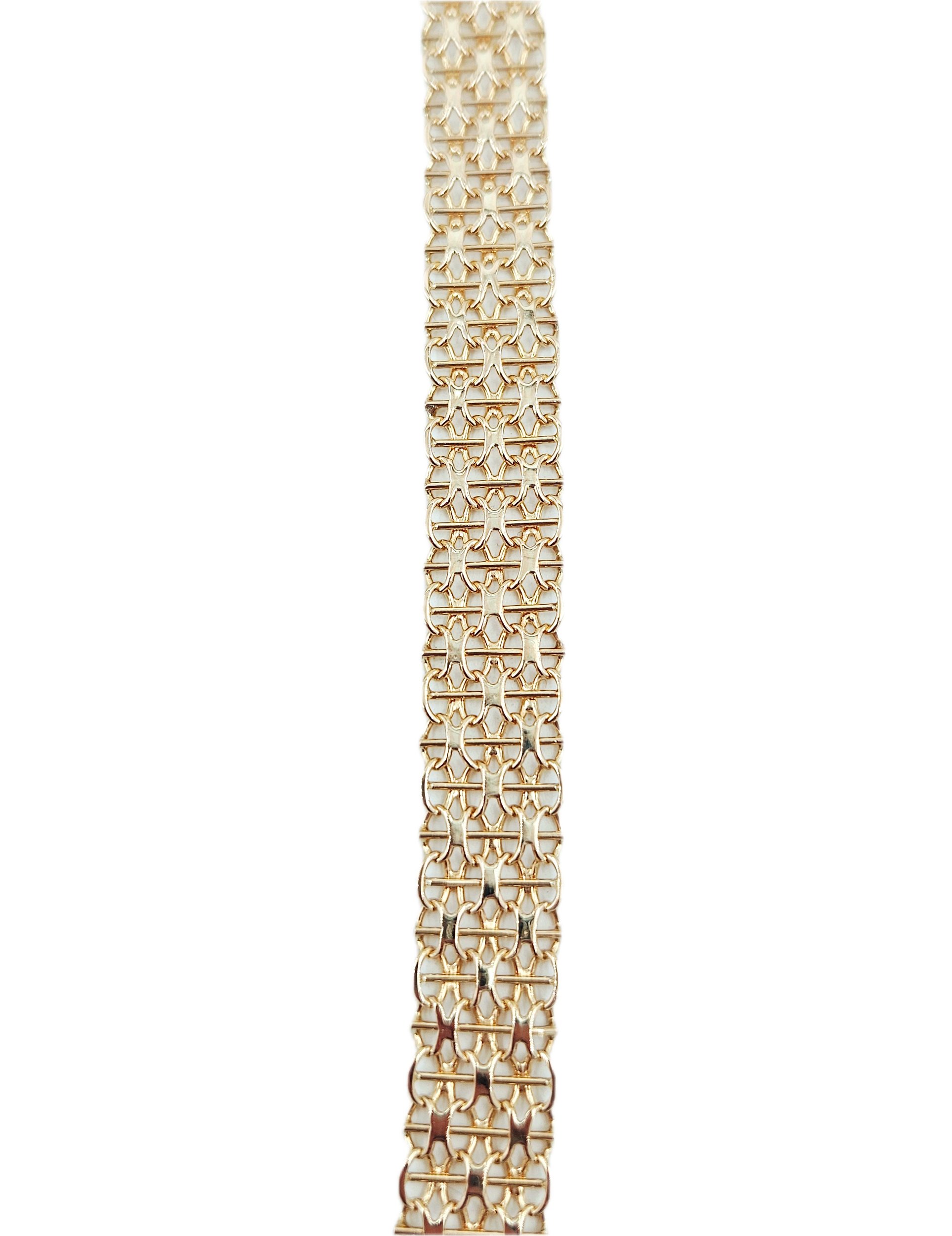 X-länk armband med stavar i 18k guld. vikt:17 g