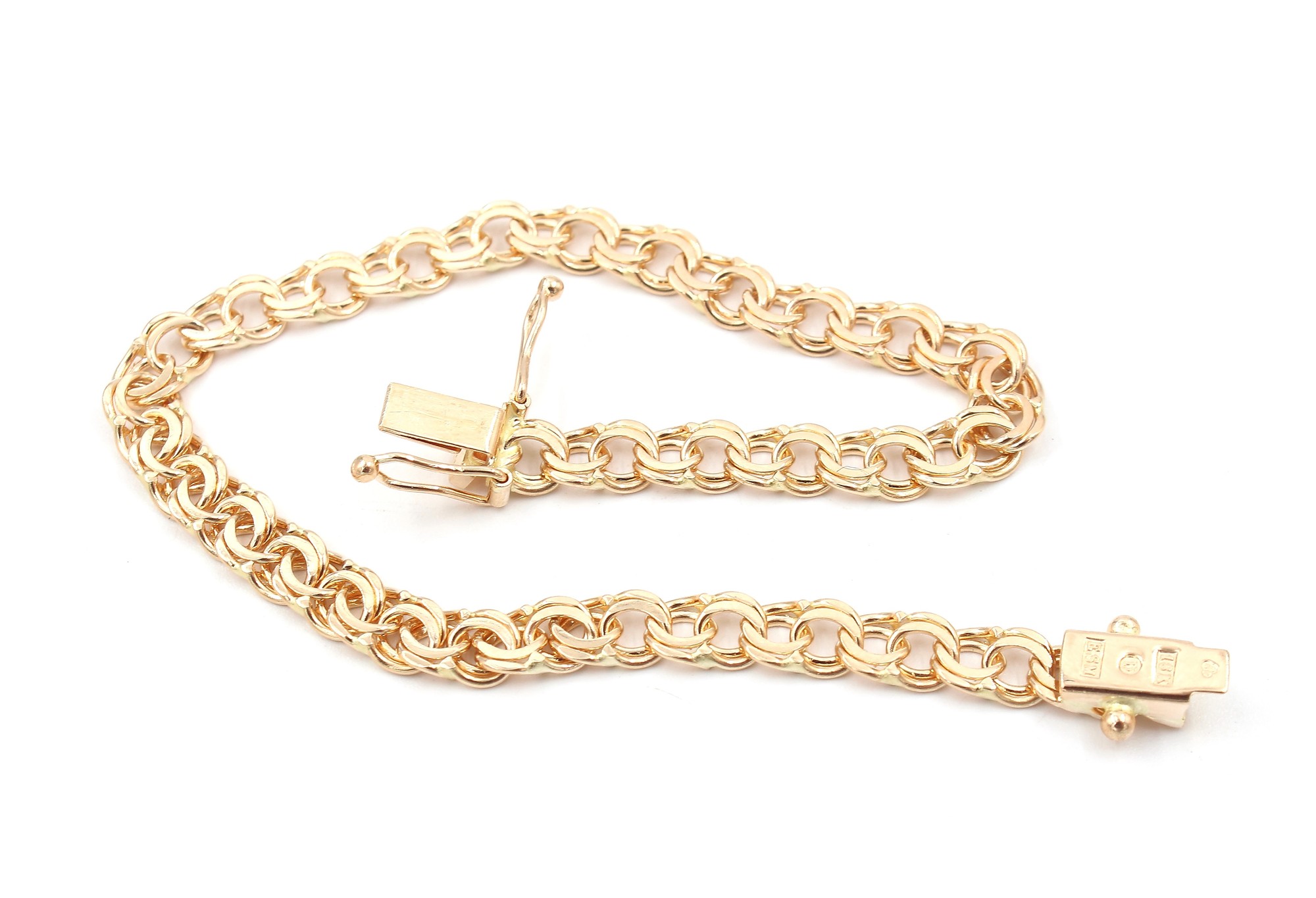 Bismarck armband i 18k guld.vikt 8,35g