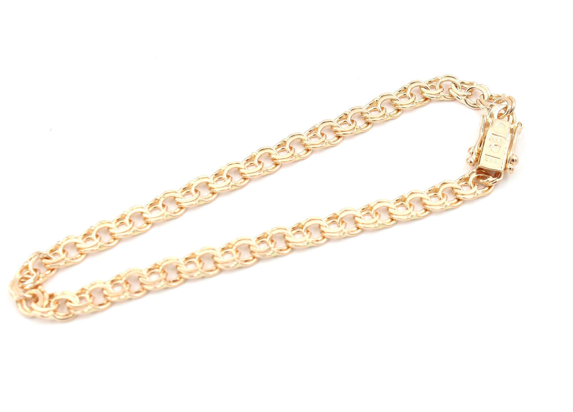 Bismarck armband i 18k guld.vikt 8,35g