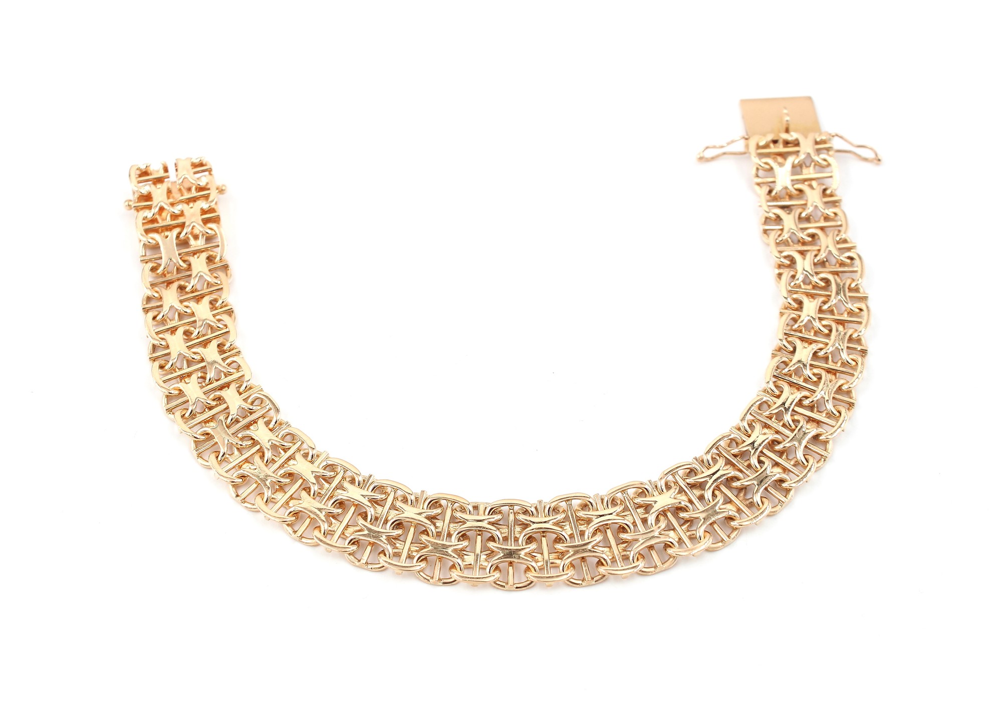 Bismarck halsband i 18k guld. vikt: 30,4g