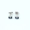 Örhängen i 18k vitguld med diamanter och safirer. ca 0,02ct diamanter