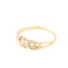 Bismarck ring i 18k guld med diamanter. vikt: 1,8g