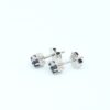 Örhängen i 18k vitguld med diamanter och safirer. ca 0,02ct diamanter