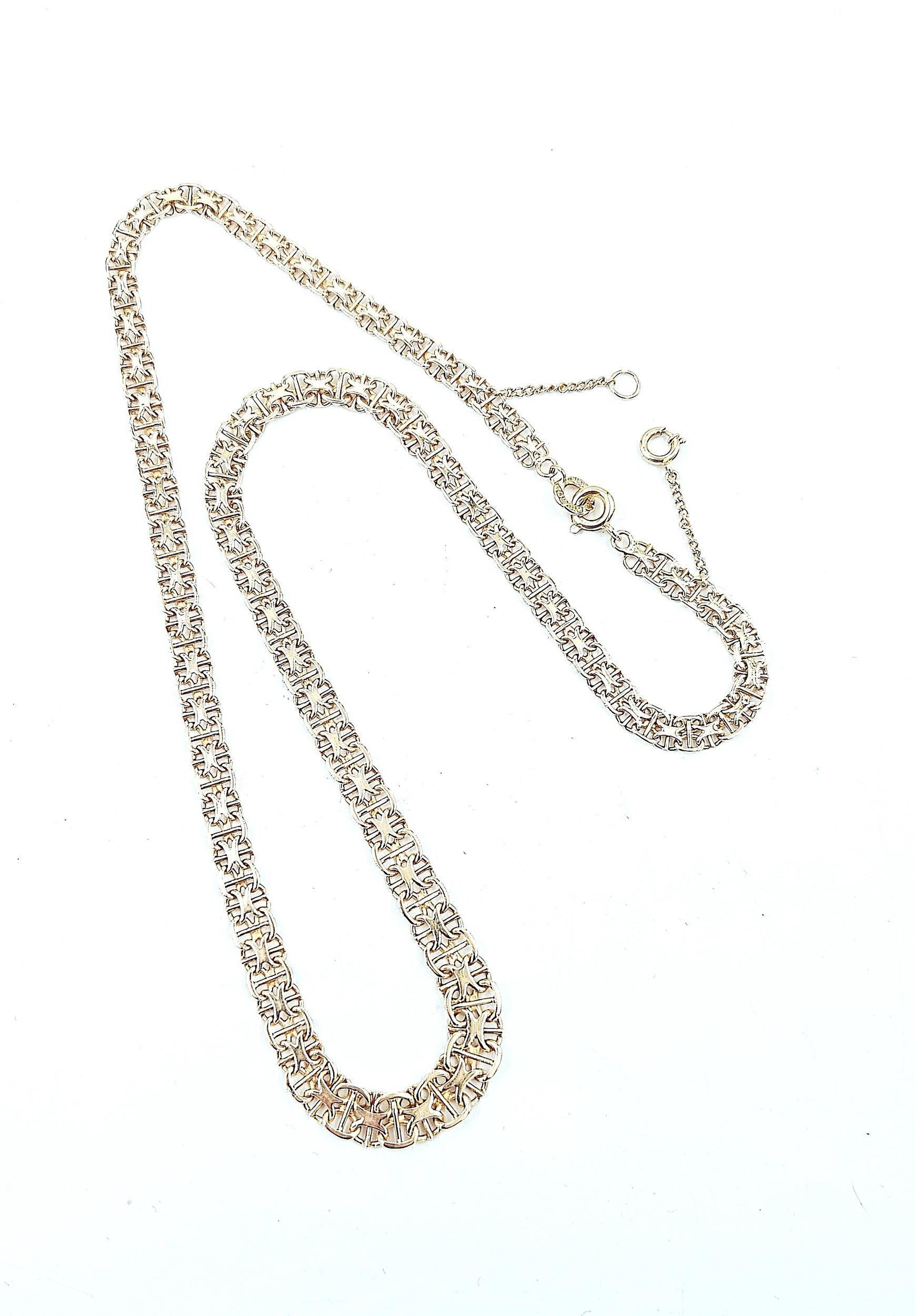 X-länk halsband med stavar i 18k guld. vikt:15 g