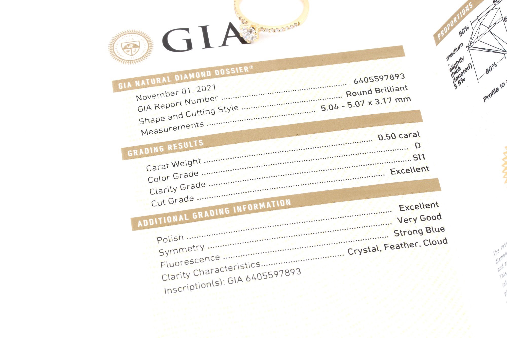 Diamantring i 18k guld ca 0,66 ct