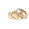 Georg Jensen fusion ring 3 delad i 18k guld,rose och vitguld. vikt:18,35g