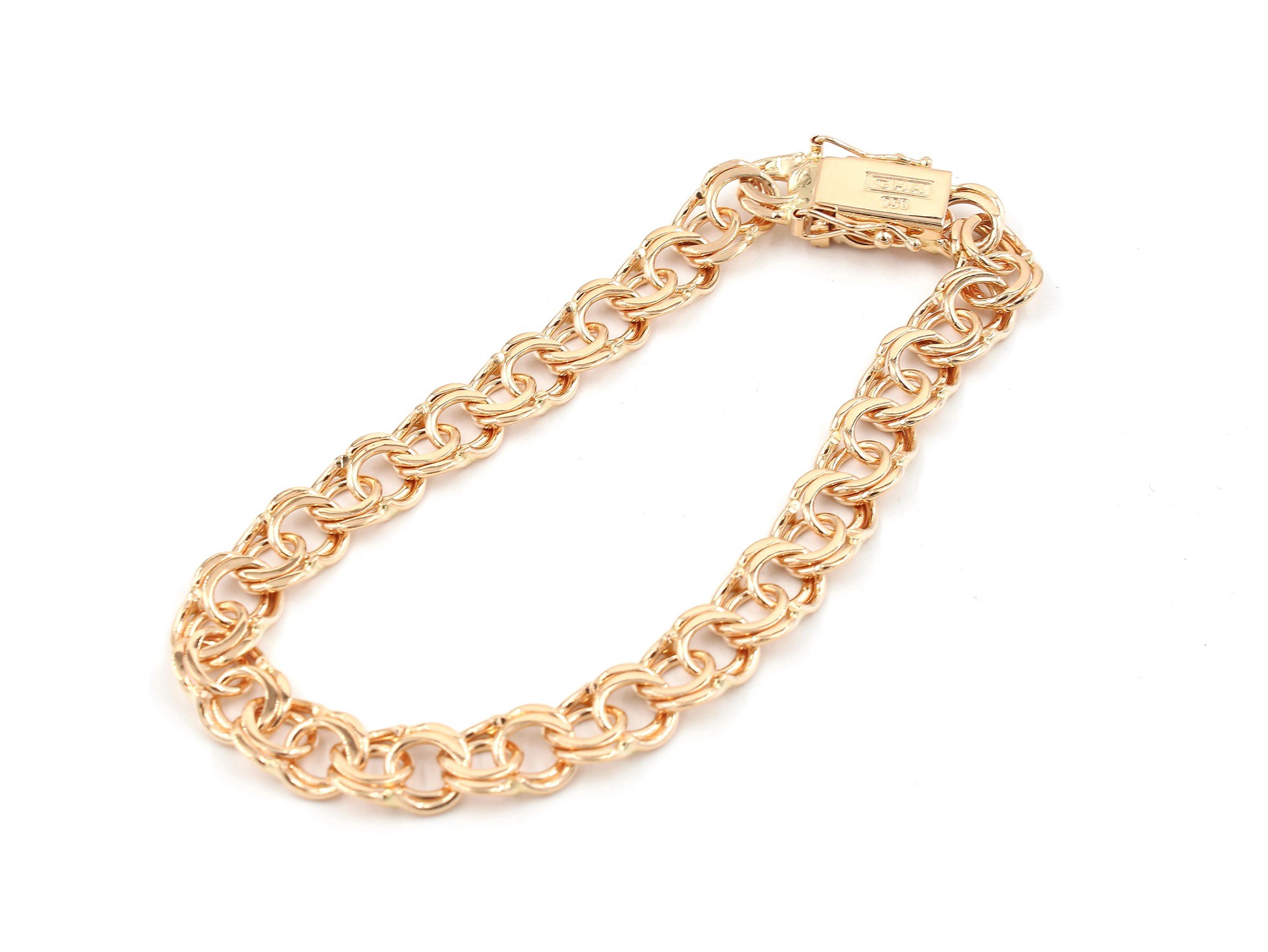 Bismarck armband i 18k guld. vikt: 19,2g