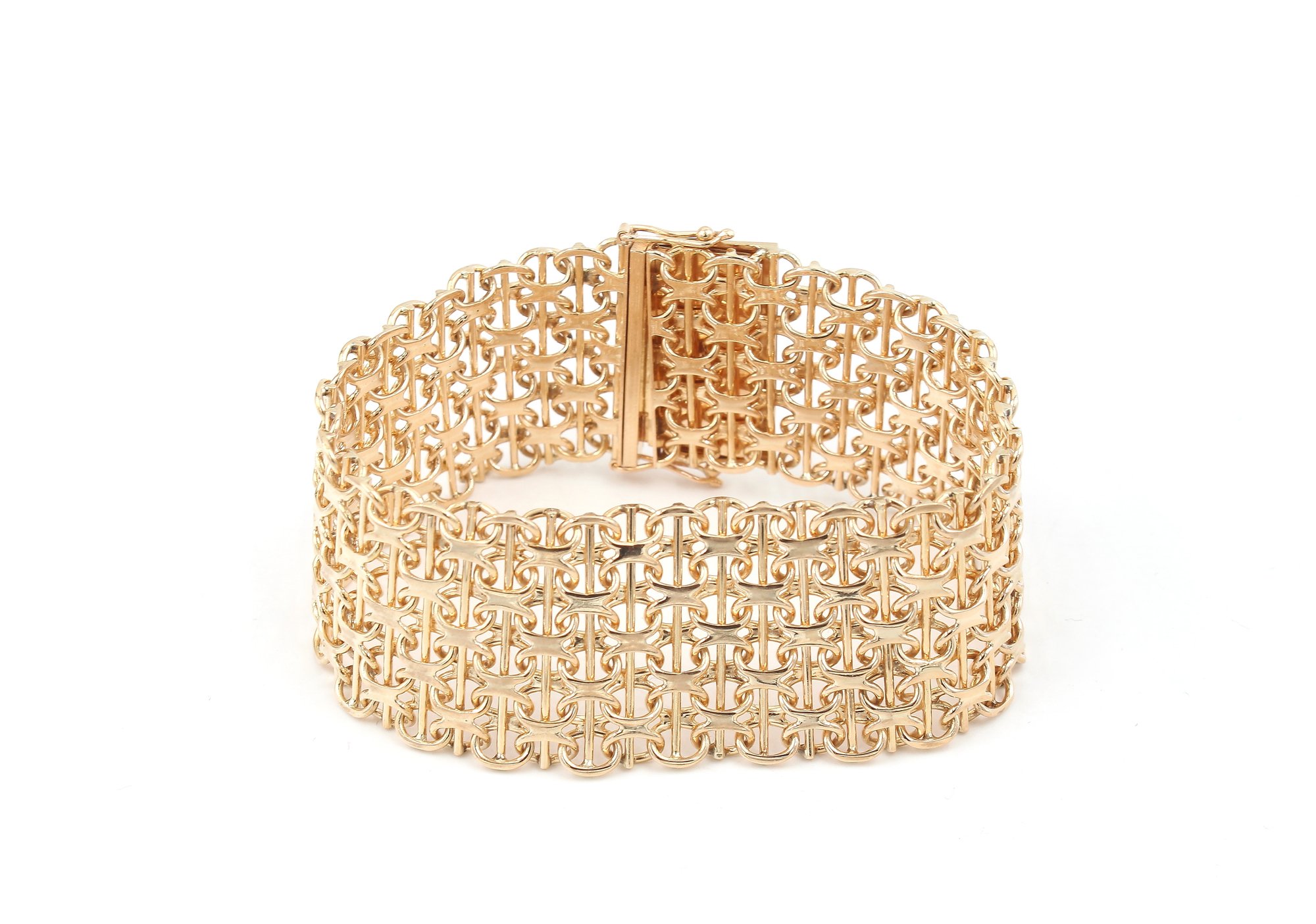 X-länk armband i 18k guld 5X. vikt: 59g