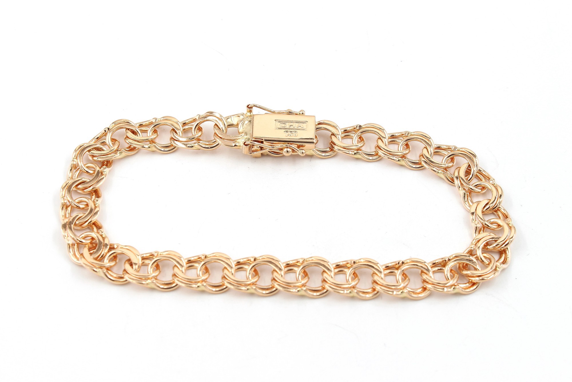 Bismarck armband i 18k guld. vikt: 19,2g