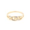 Bismarck ring i 18k guld med diamanter. vikt: 1,8g