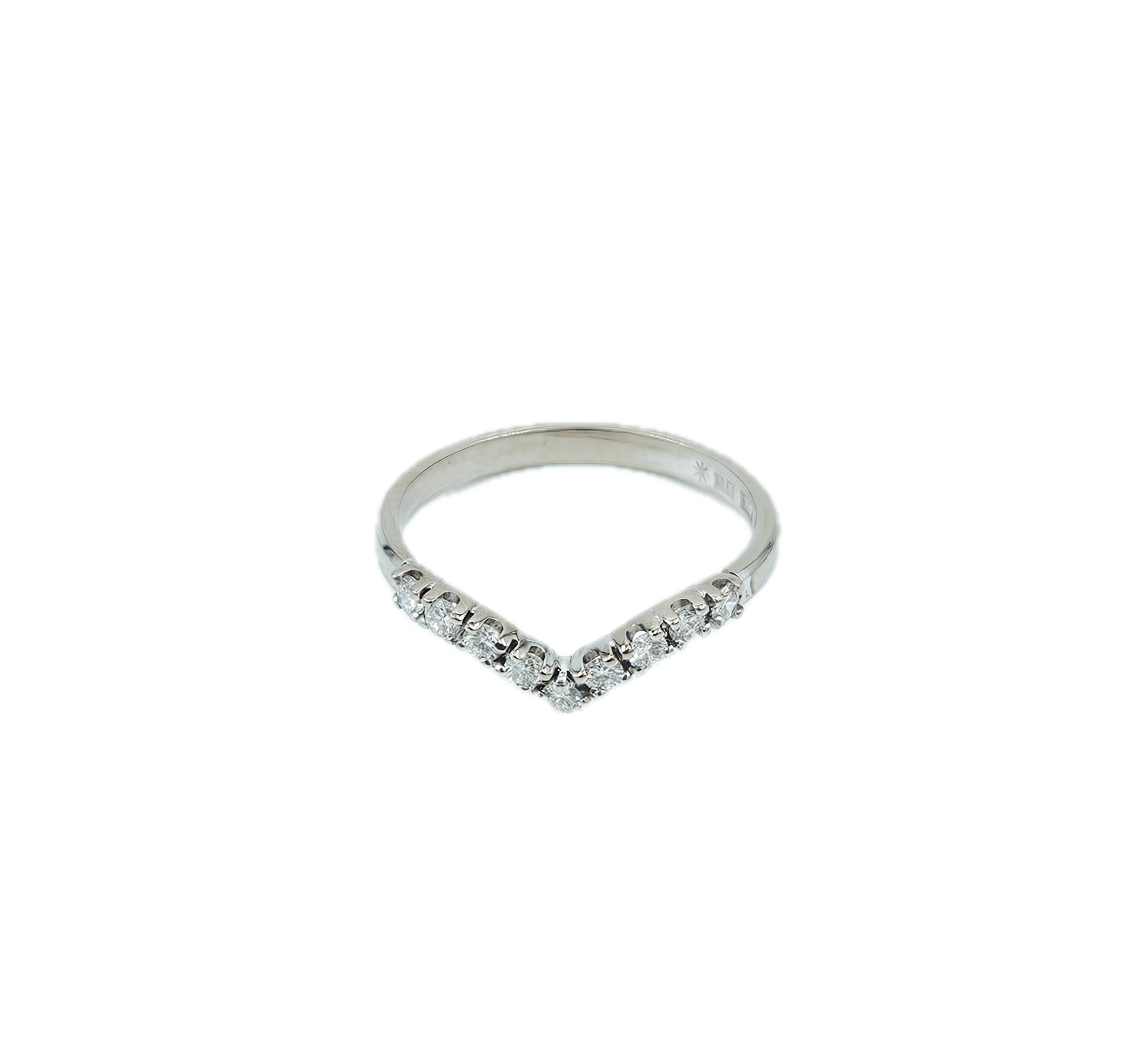 Diamantring i 18k vitguld 0,27 ct diamanter. vikt:2,28g