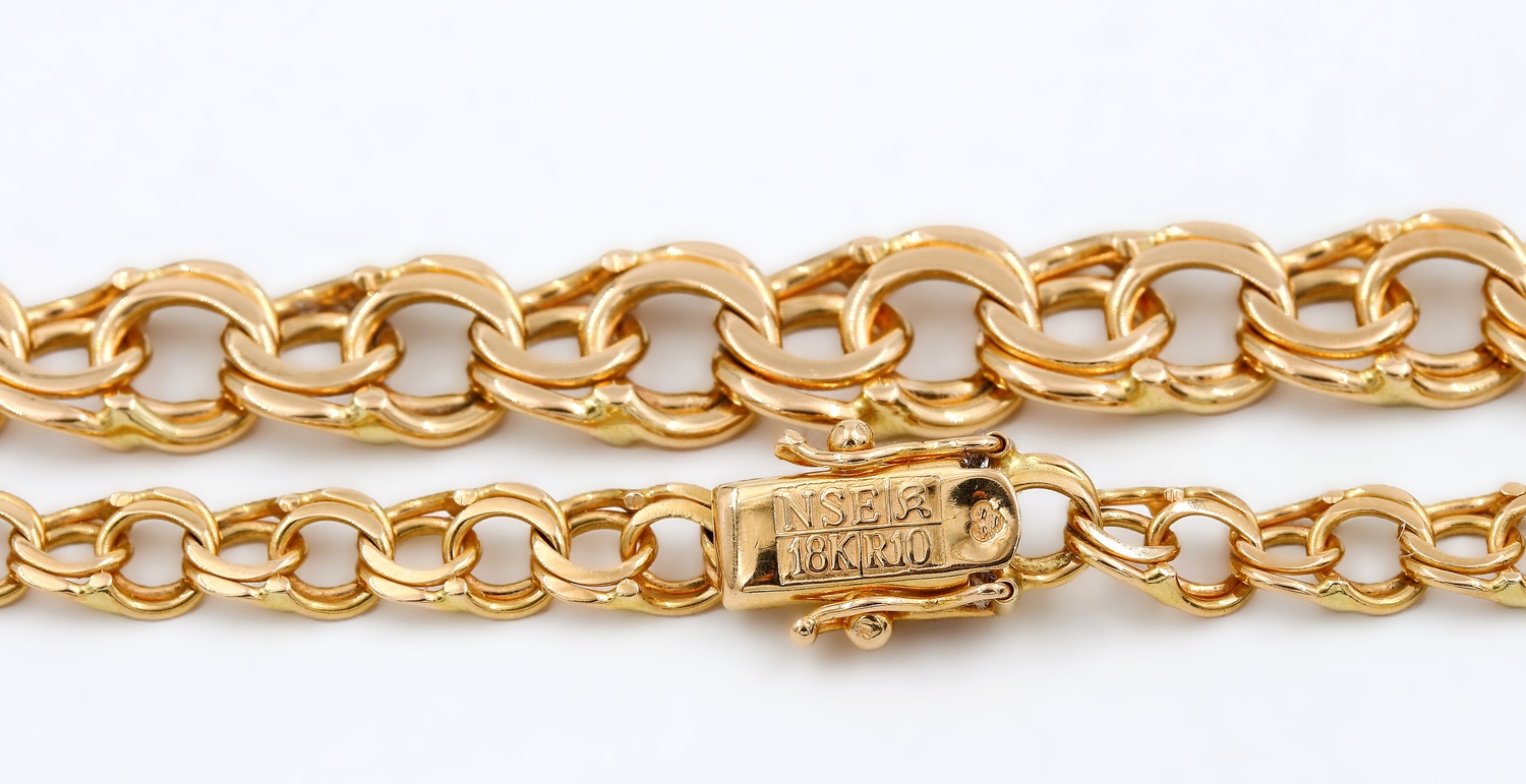 Halsband bismarck i 18k guld - doserad