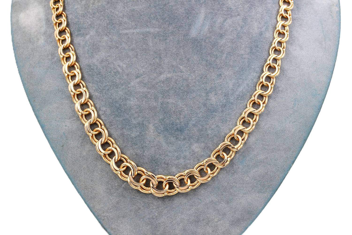 Halsband bismarck i 18k guld - doserad. Vikt: 37,2g