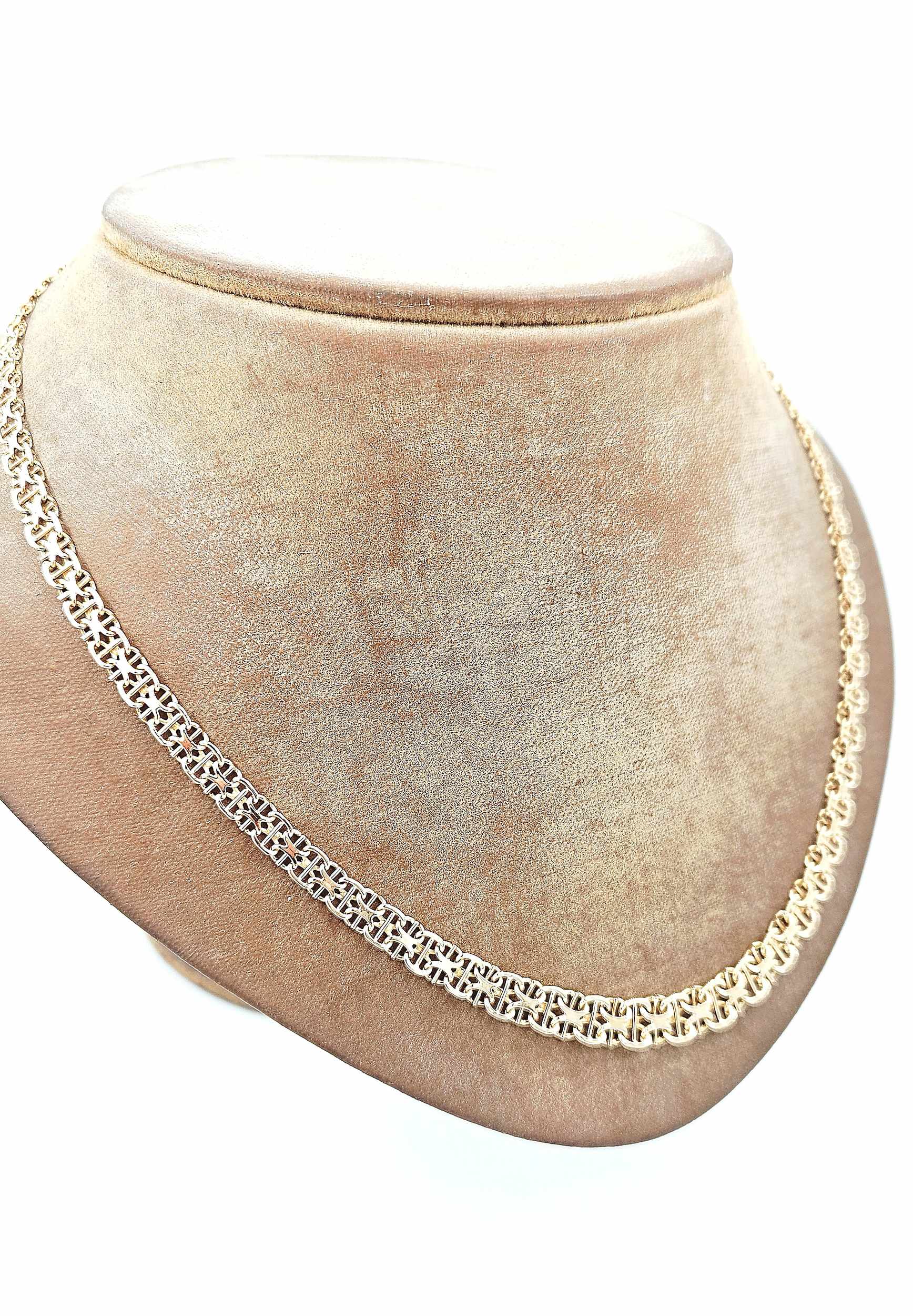X-länk halsband med stavar i 18k guld. vikt:15 g