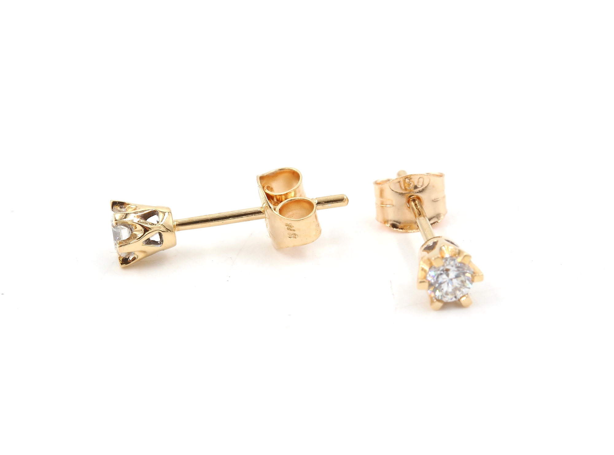 Diamant örhängen i 18k guld-ca 0,20 ct totalt