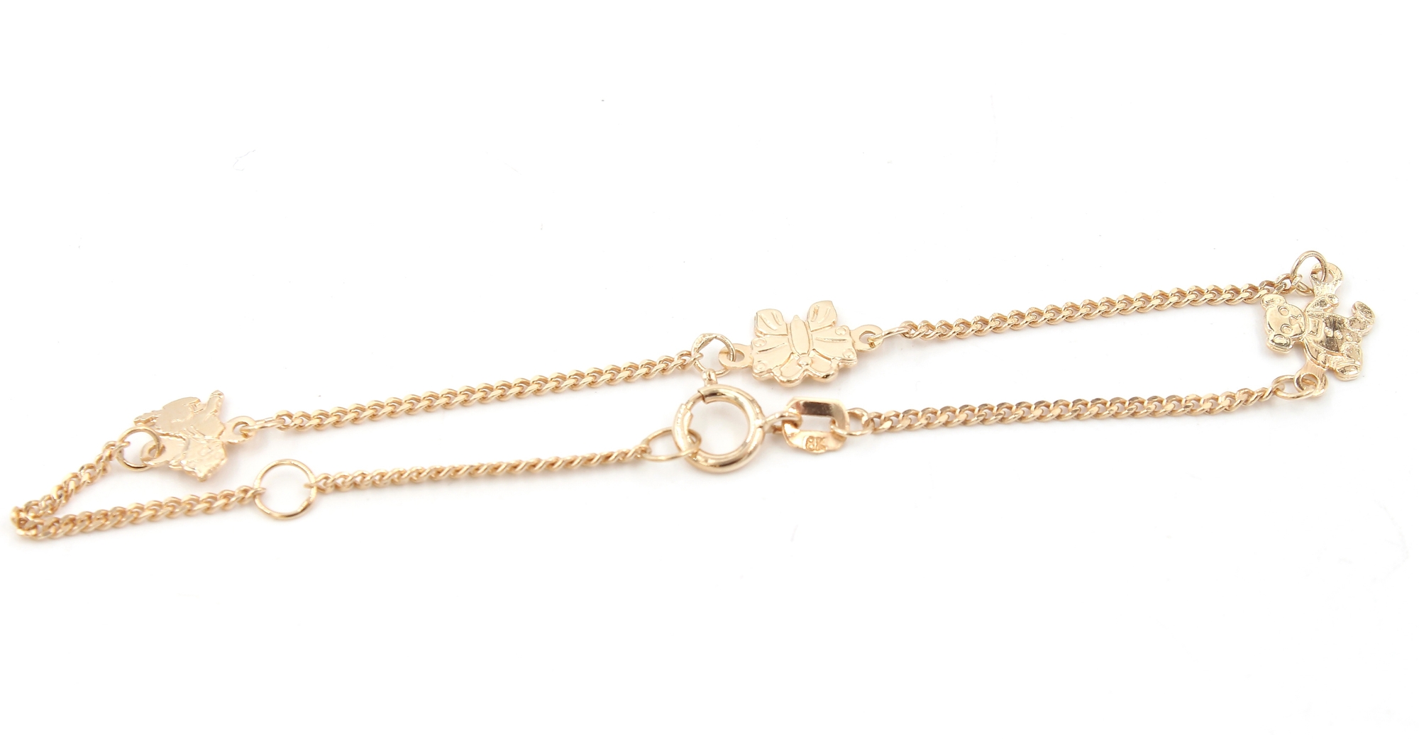 Figaro armband i 14k guld- ihålig. vikt:3,45g