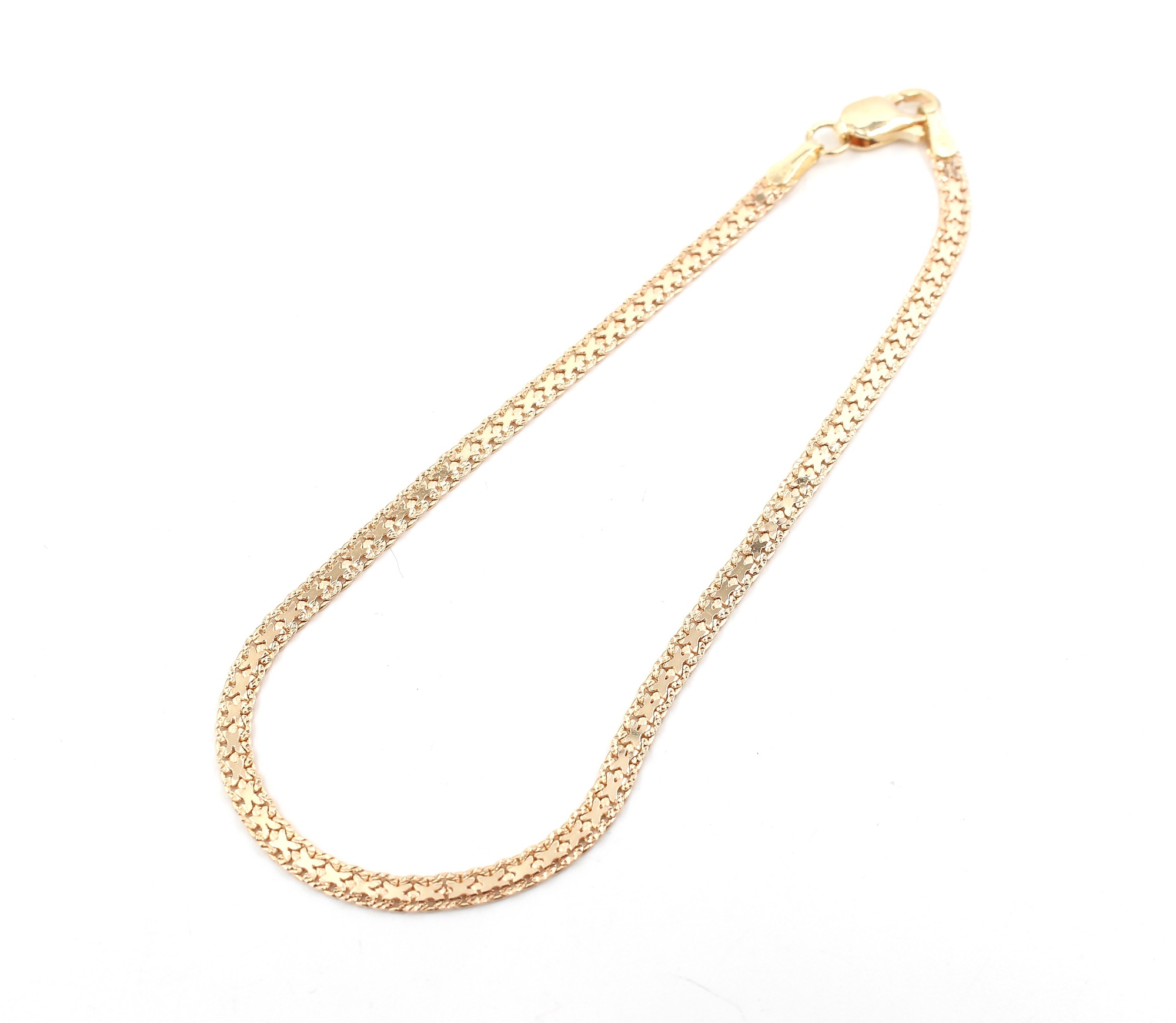 X-länk armband i 18k guld. vikt: 2,75 g