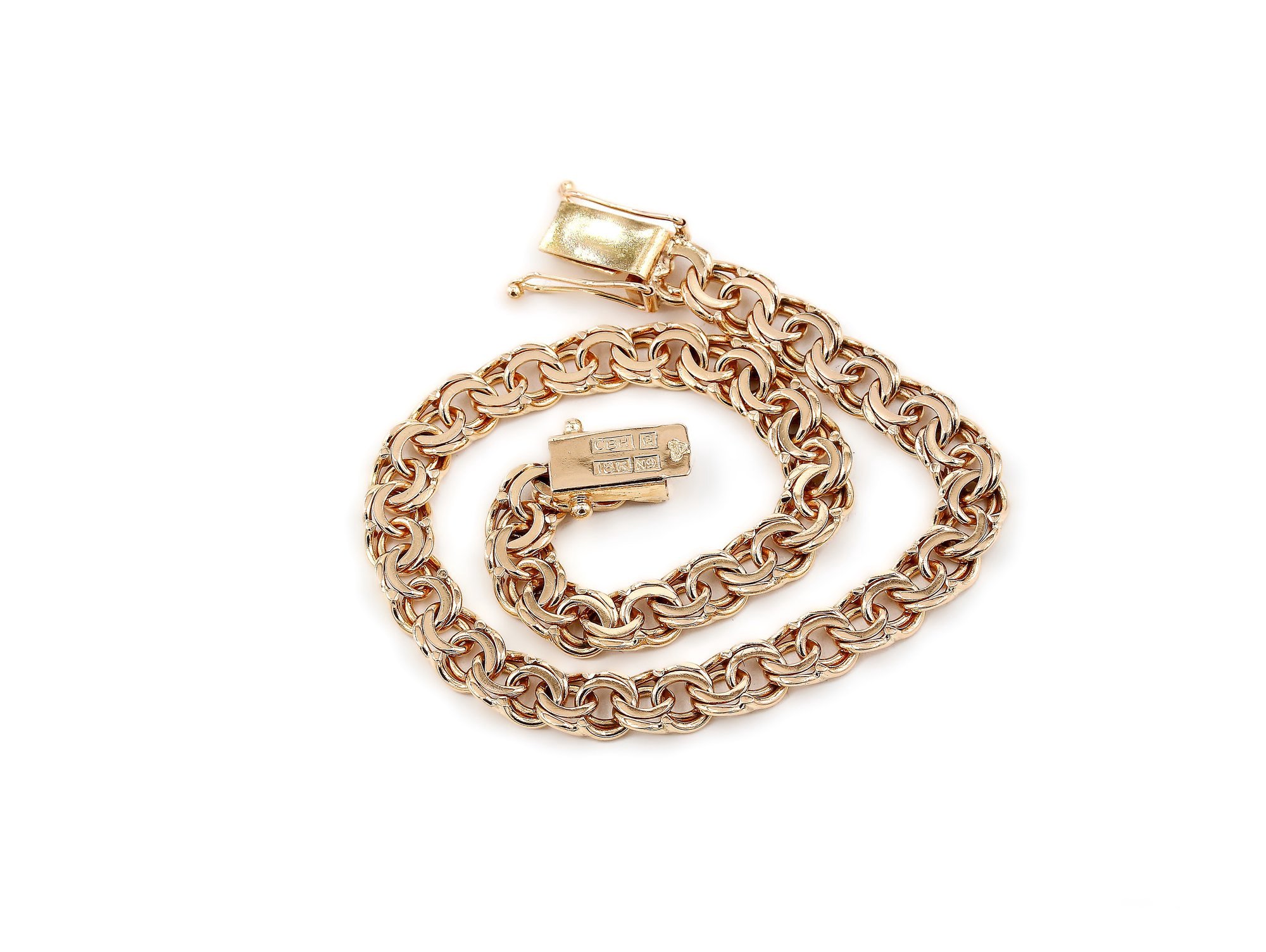 Bismarck armband i 18k guld.Vikt 10.70g