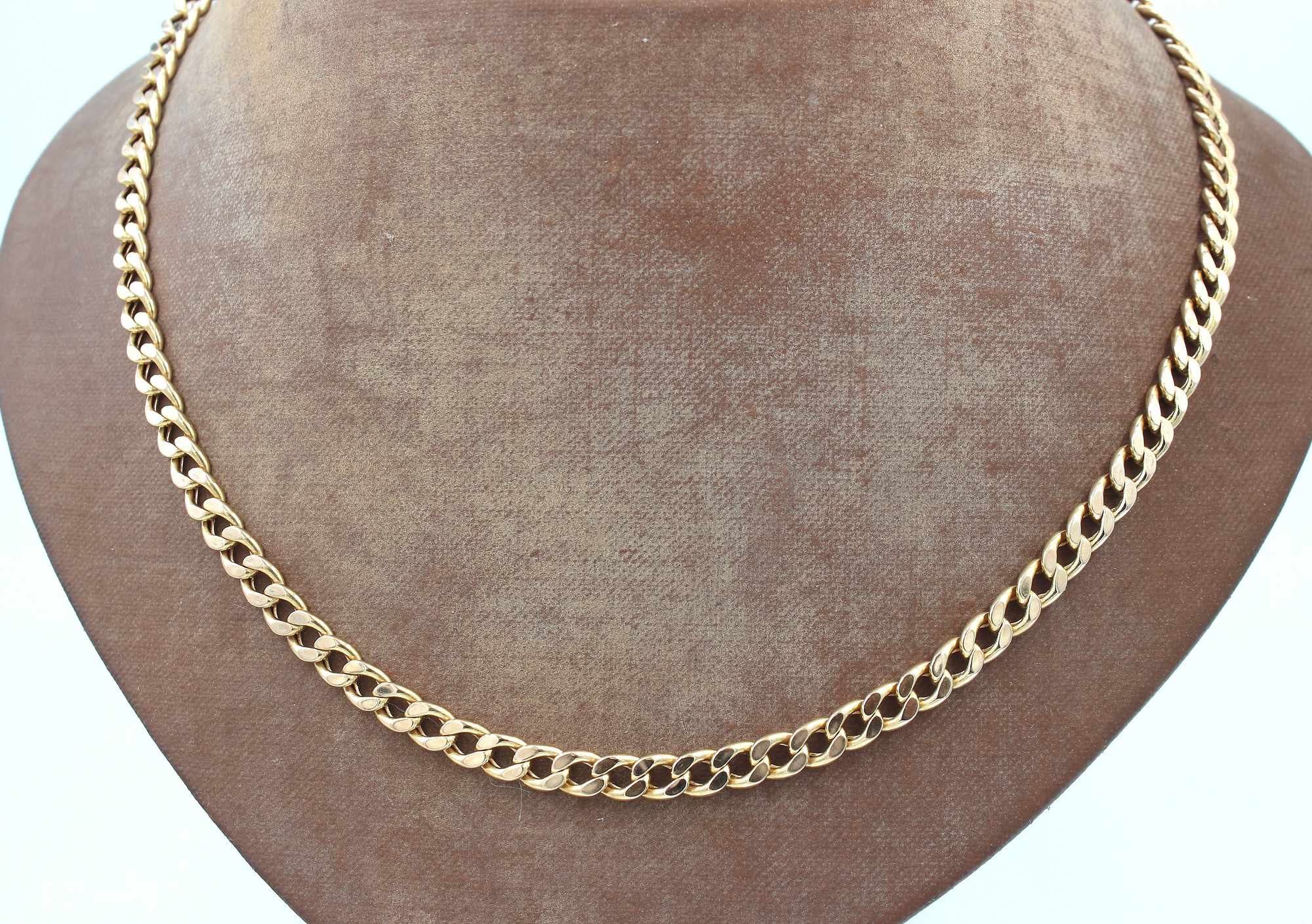Pansar halsband i 18k guld- ihålig. vikt: 17,7g