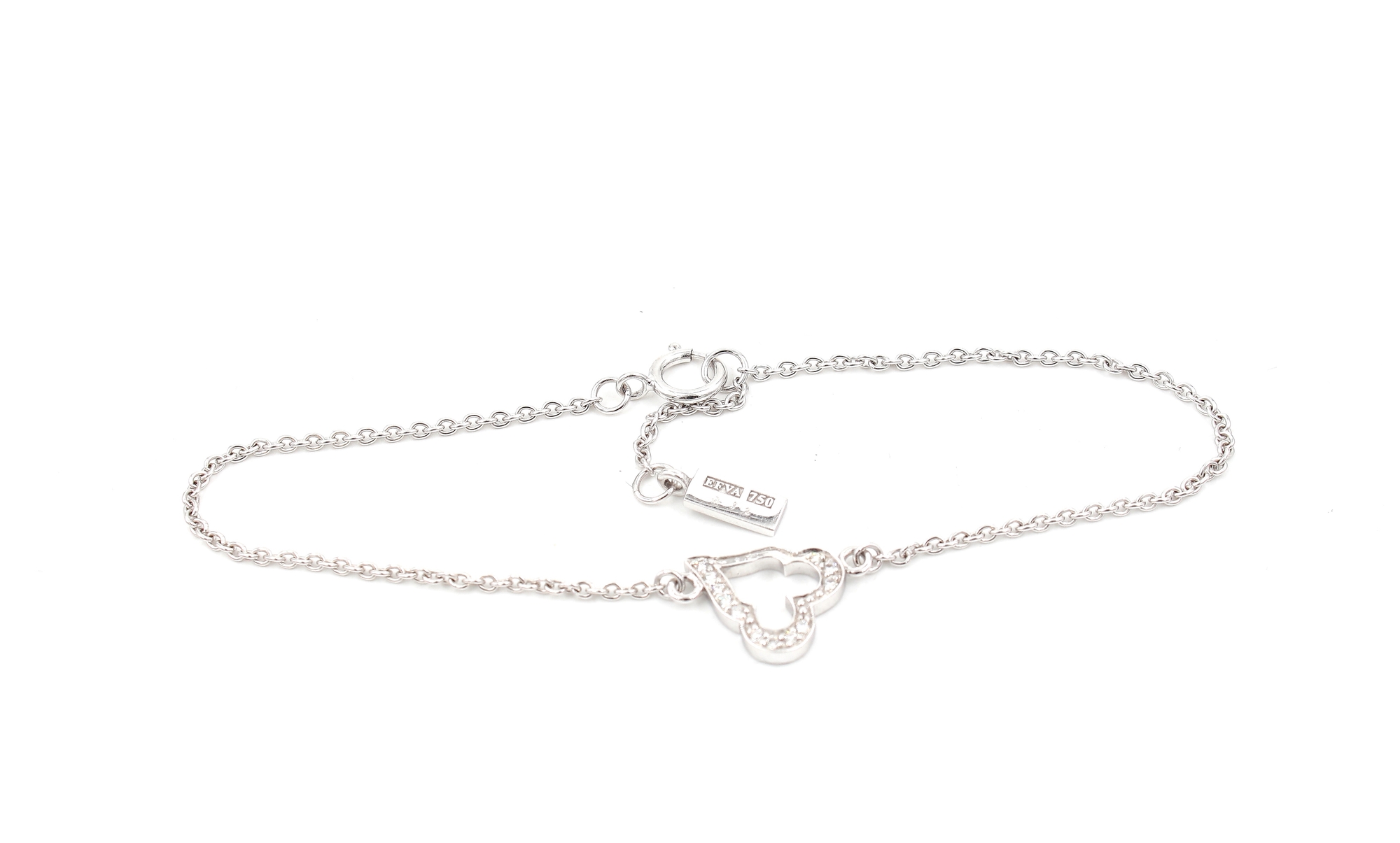 Efva Attling diamant armband i 18k vitguld 0,12ct. vikt: 2,4g