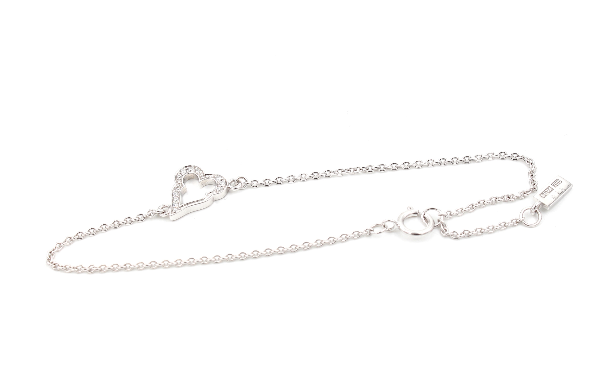 Efva Attling diamant armband i 18k vitguld 0,12ct. vikt: 2,4g