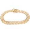 X-länk armband med stavar i 18k guld.