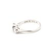 Diamantring med en safir i 18k vitguld ca 0,20 ct diamanter