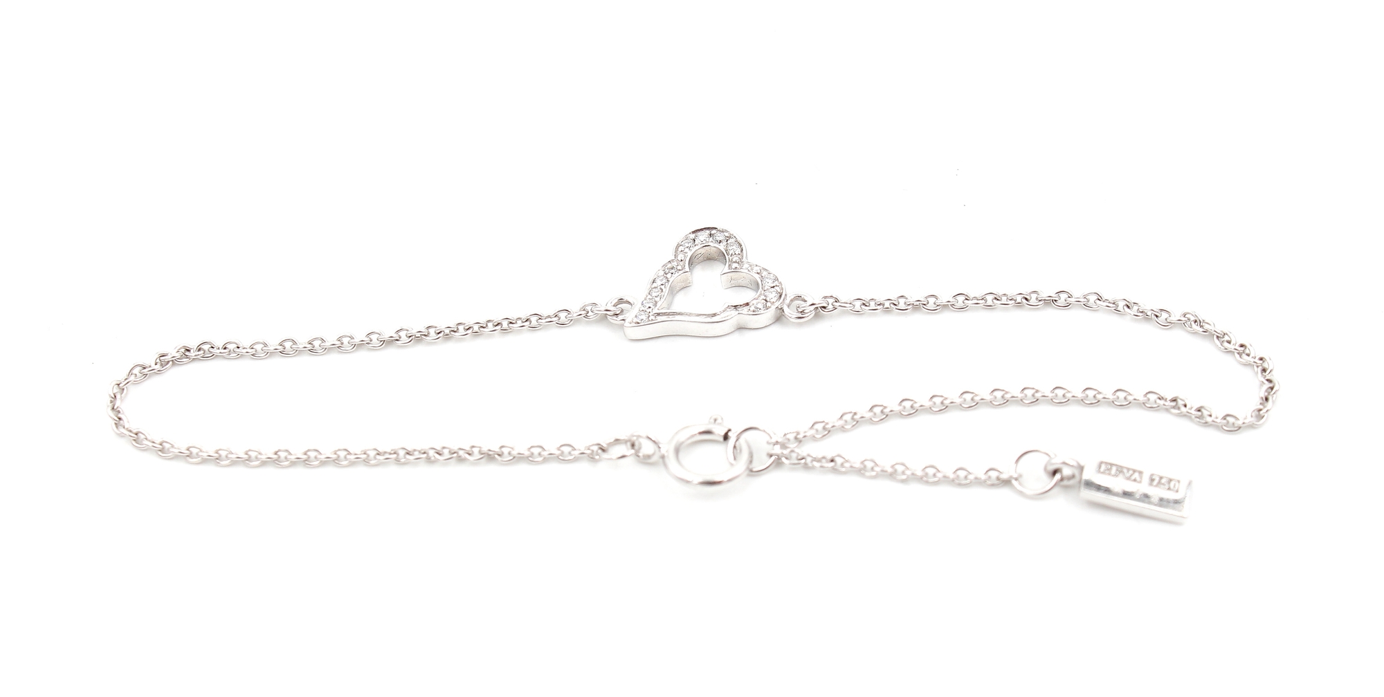Efva Attling diamant armband i 18k vitguld 0,12ct. vikt: 2,4g
