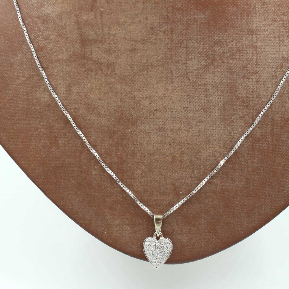 Venezia halsband halsband med diamant hänge i 18k vitguld. vikt:4,62g