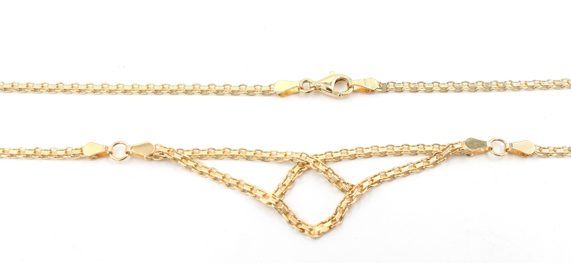 X-länk halsband i 18k guld. vikt: 8g