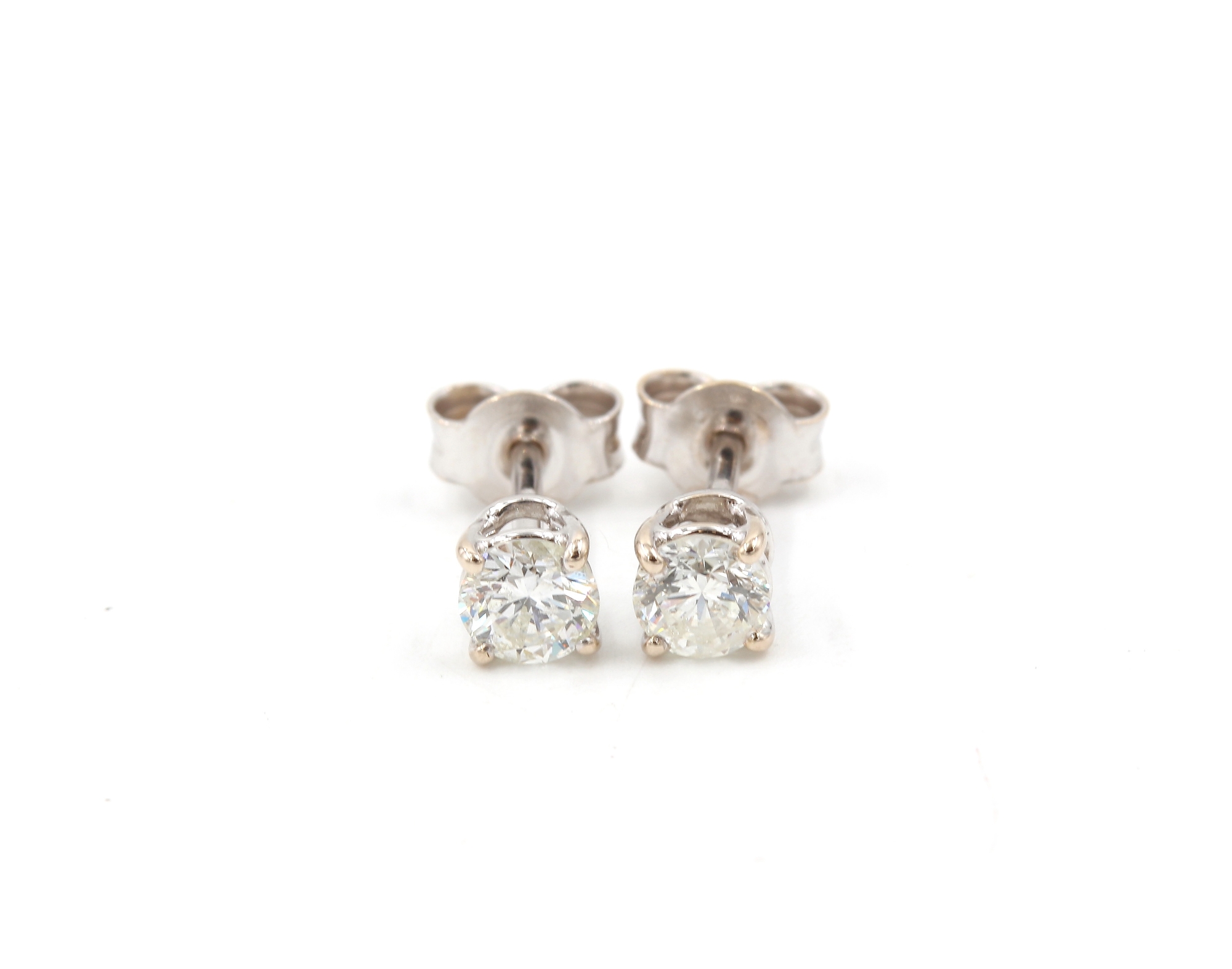 Diamant örhängen i 18k vitguld-ca 0,45 ct totalt