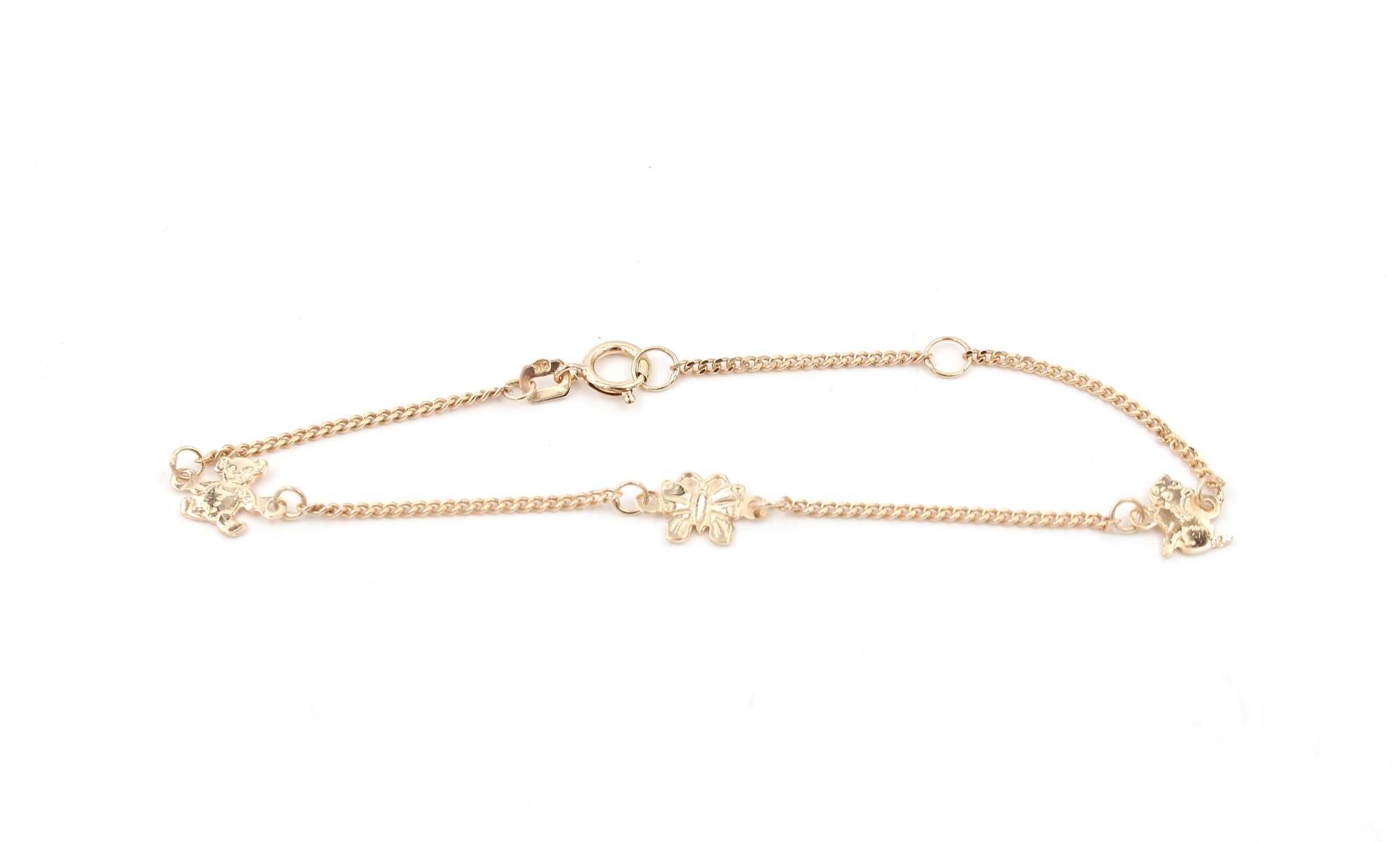 Figaro armband i 14k guld- ihålig. vikt:3,45g