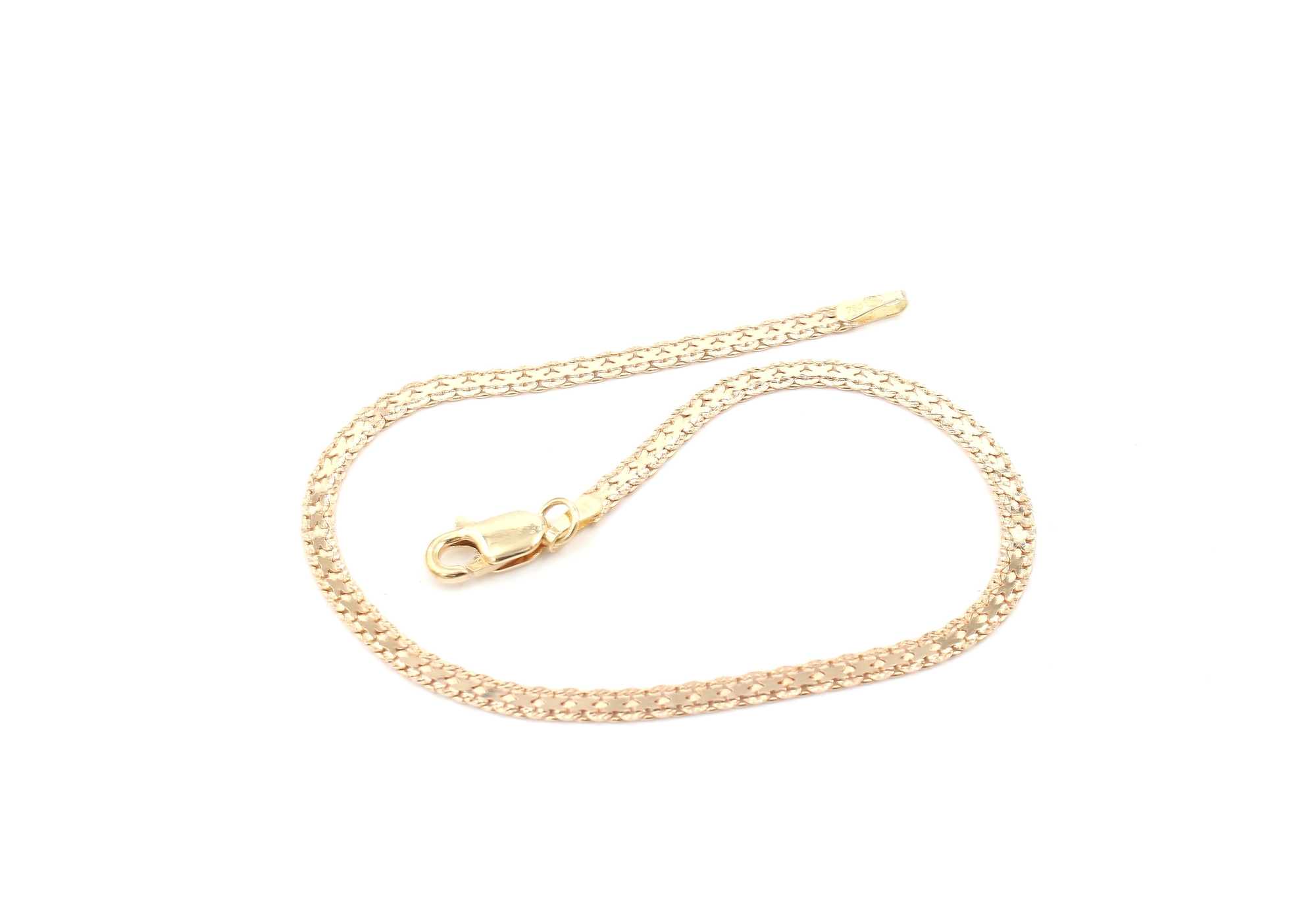 X-länk armband i 18k guld. vikt: 2,75 g