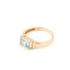 Diamant ring i 18k guld med en akvamarin. vikt: 3,63g