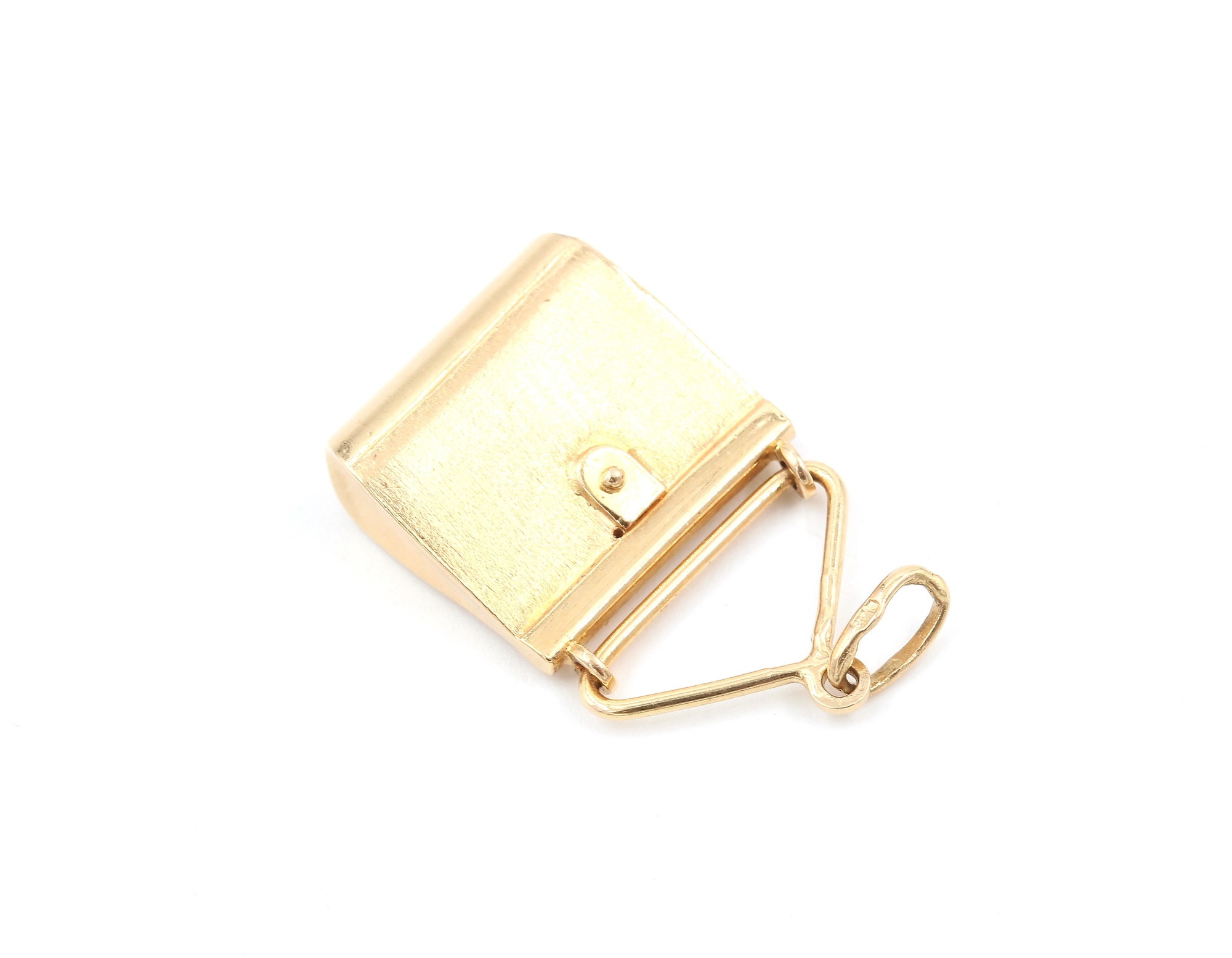 Berlock/hänge väska i 18k guld. vikt: 3 g
