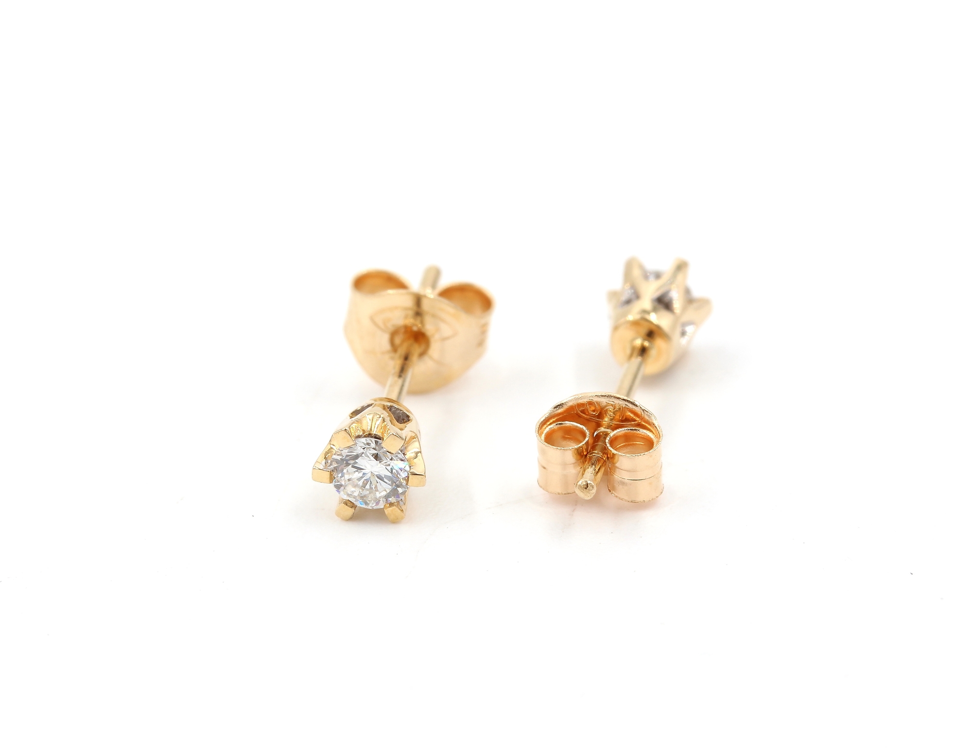 Diamant örhängen i 18k guld-ca 0,20 ct totalt