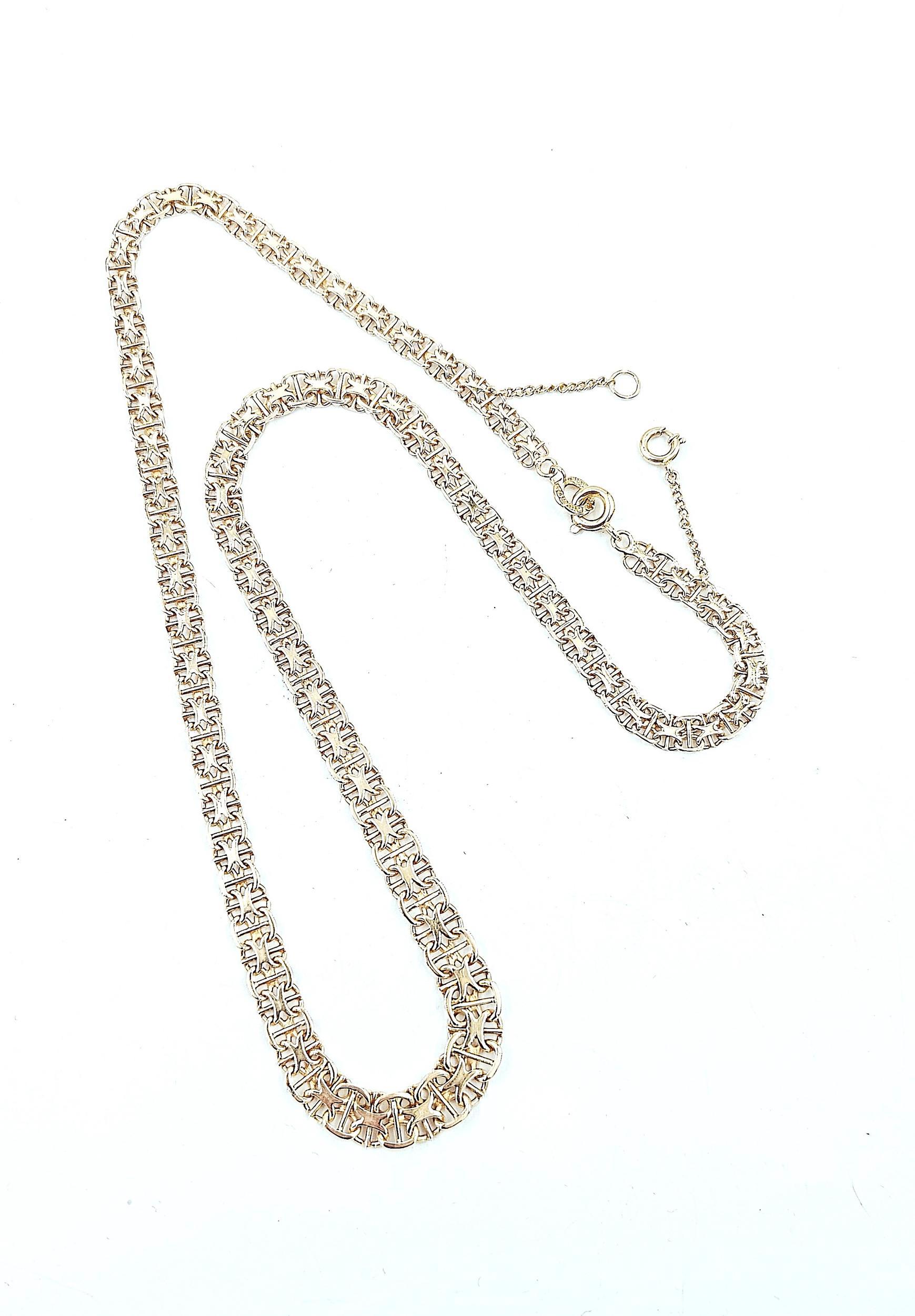 X-länk halsband med stavar i 18k guld. vikt:15 g