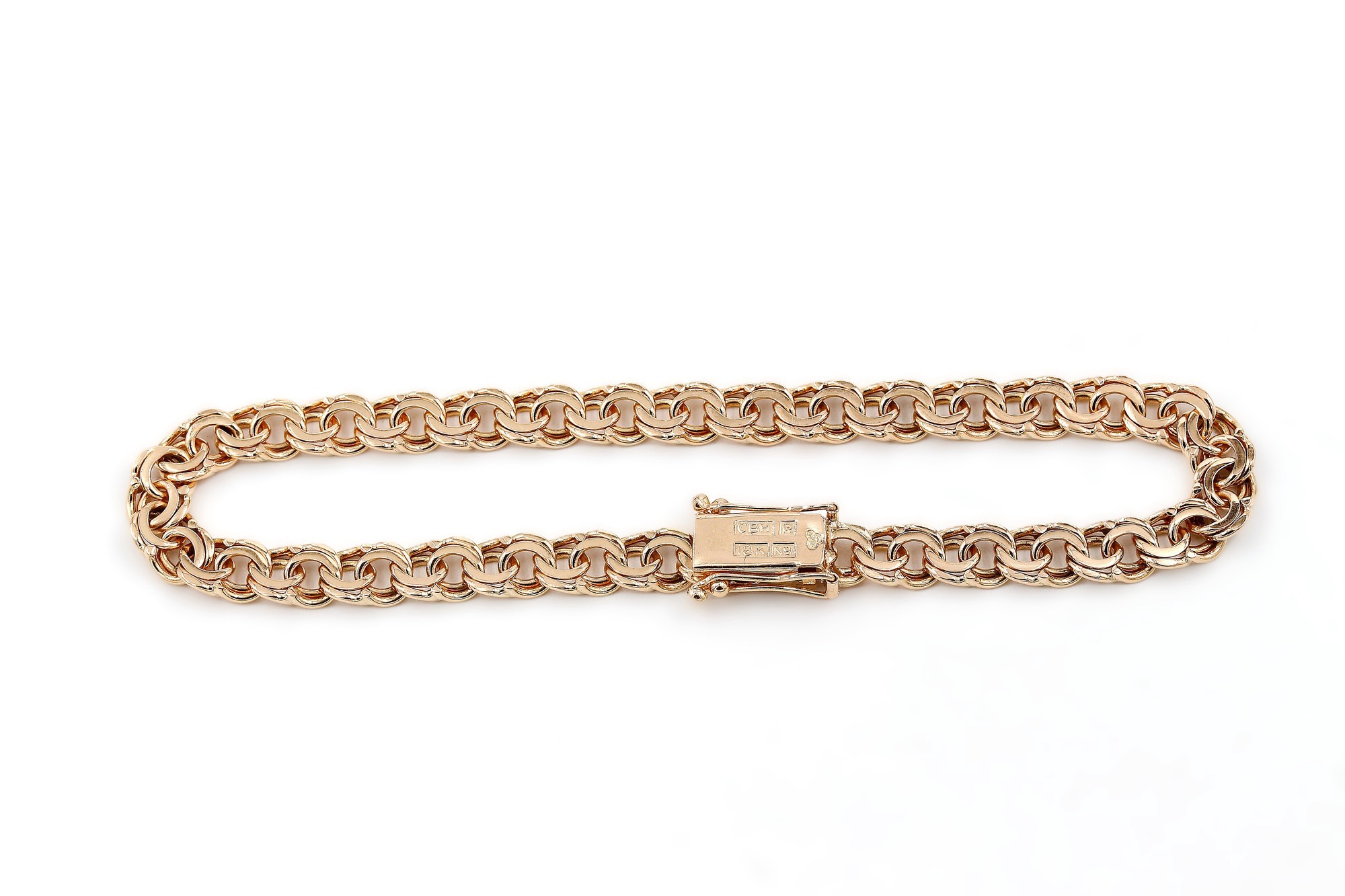 Bismarck armband i 18k guld.Vikt 10.70g