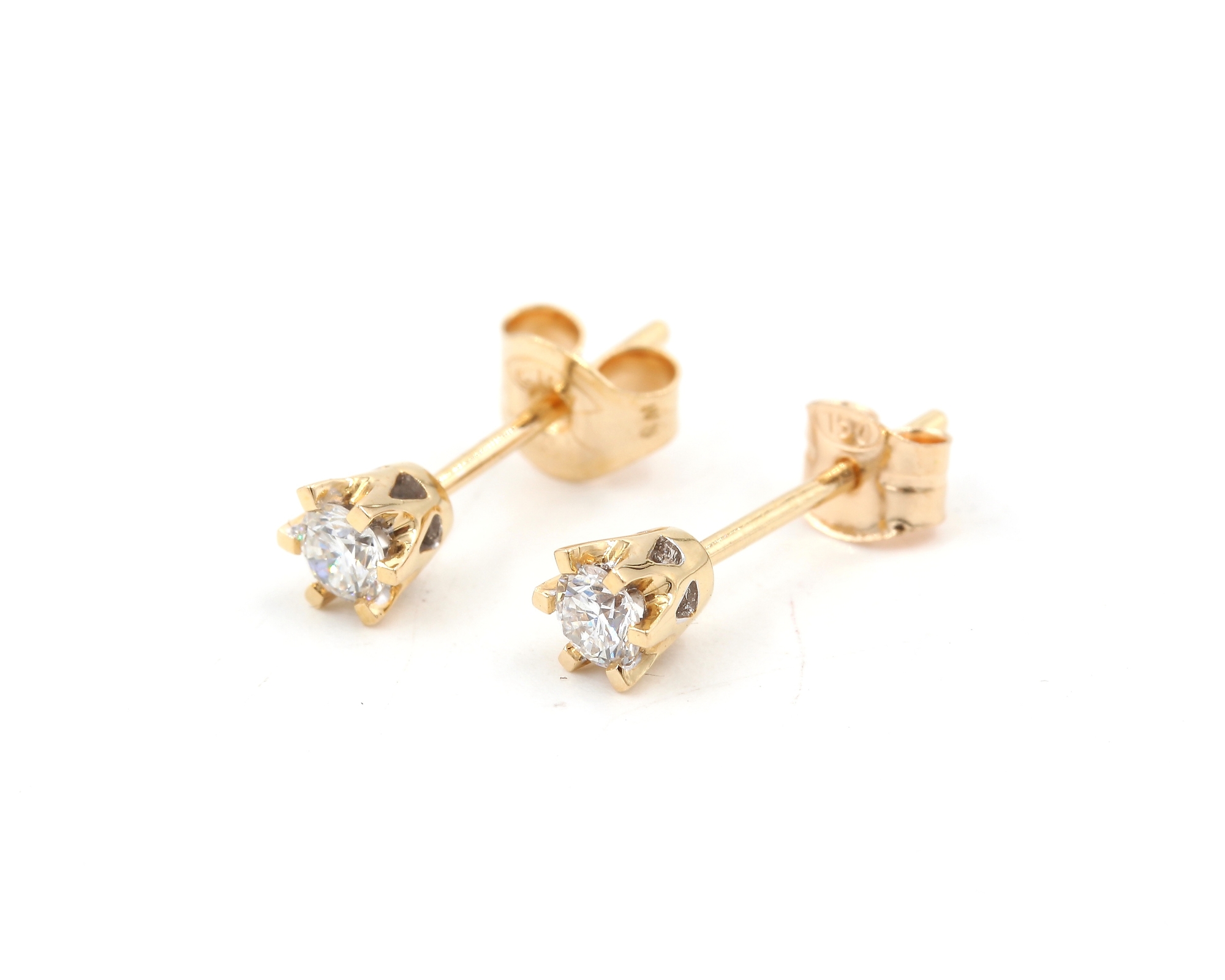 Diamant örhängen i 18k guld-ca 0,20 ct totalt