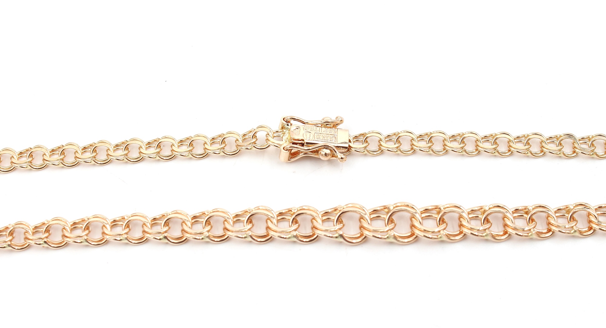 Bismarck halsband i 18k guld . vikt: 11,45 g