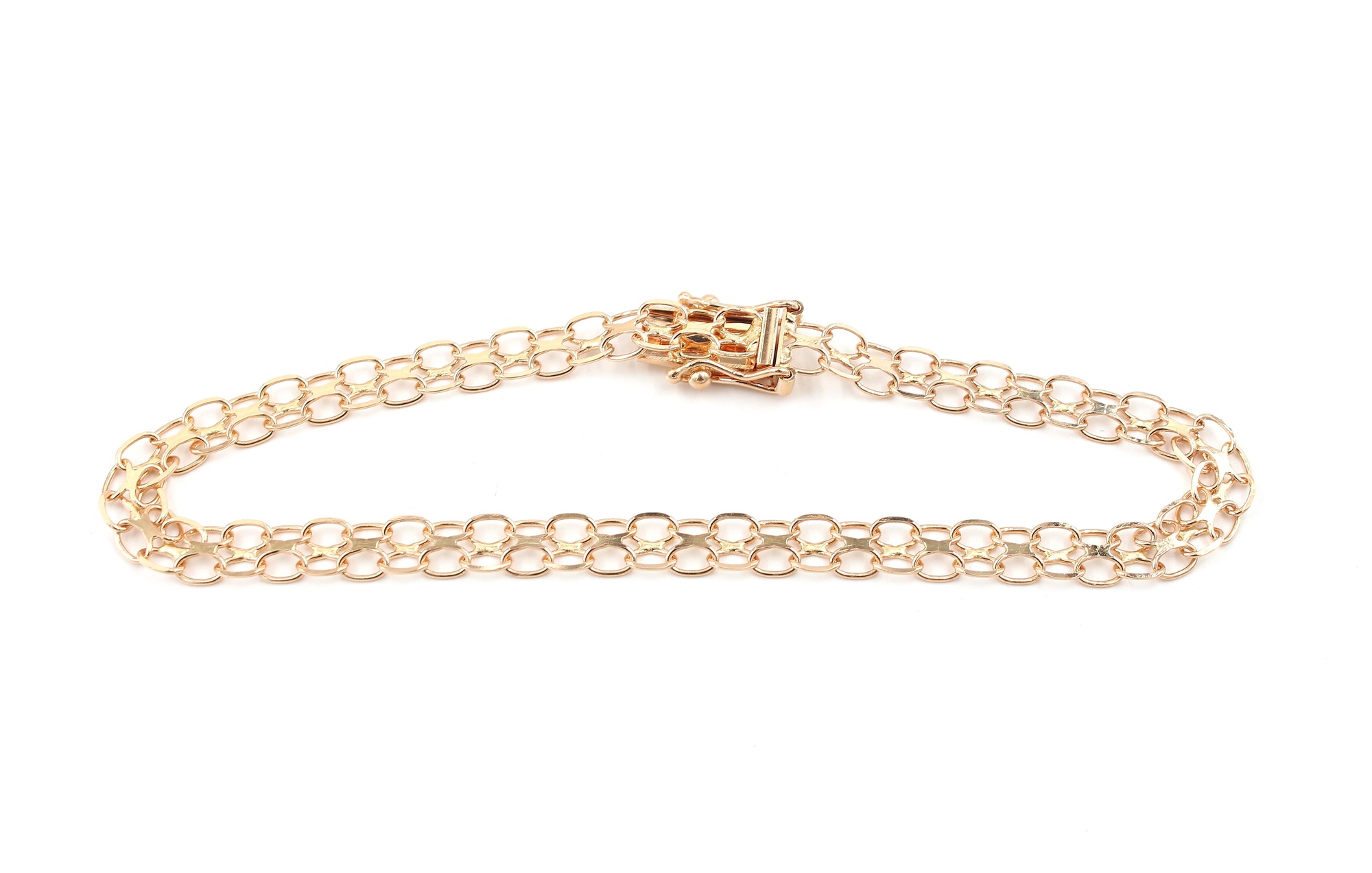 X-länk armband i 18k guld . vikt: 4,49 g