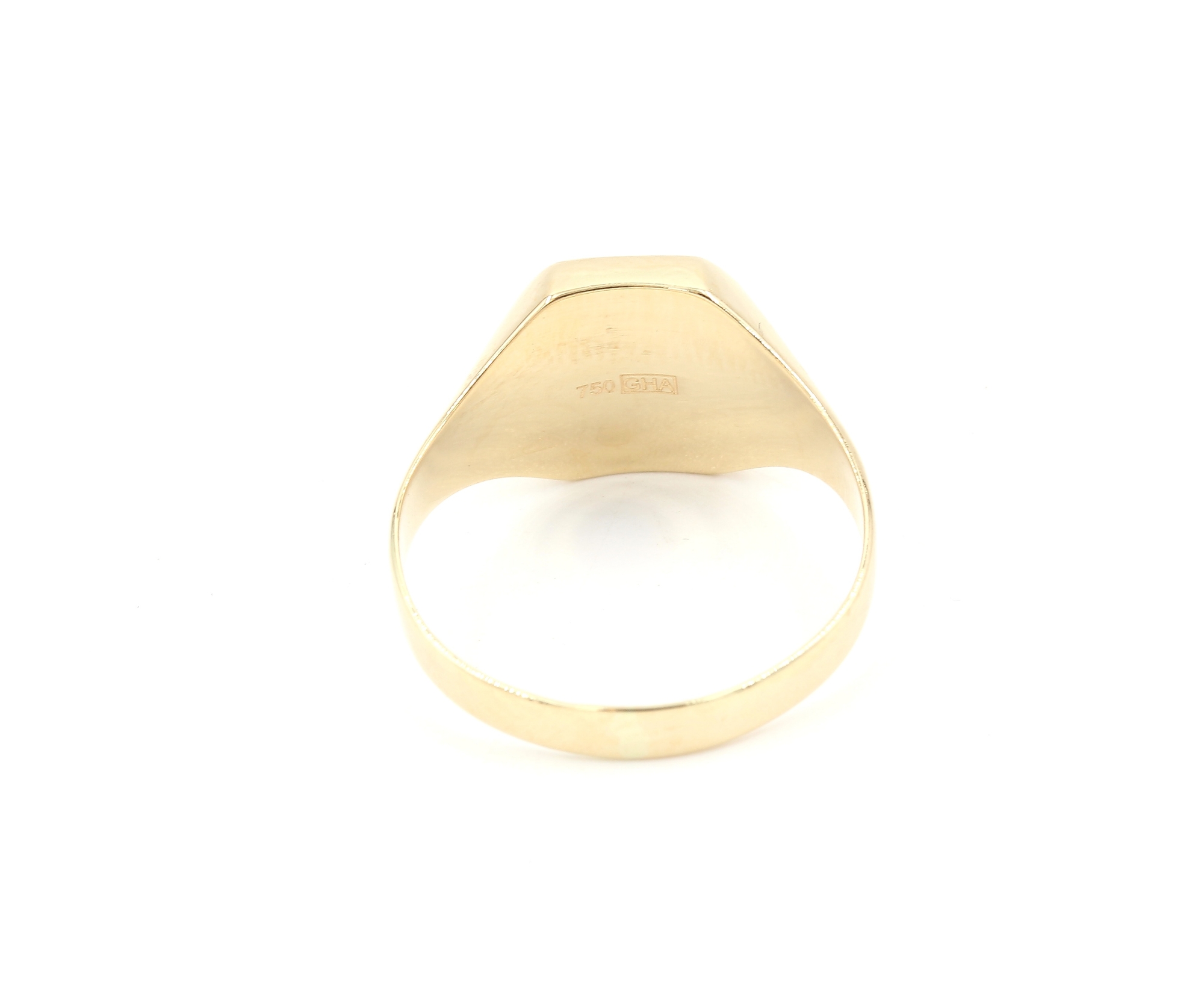 Klackring i 18k guld. vikt:3,27g