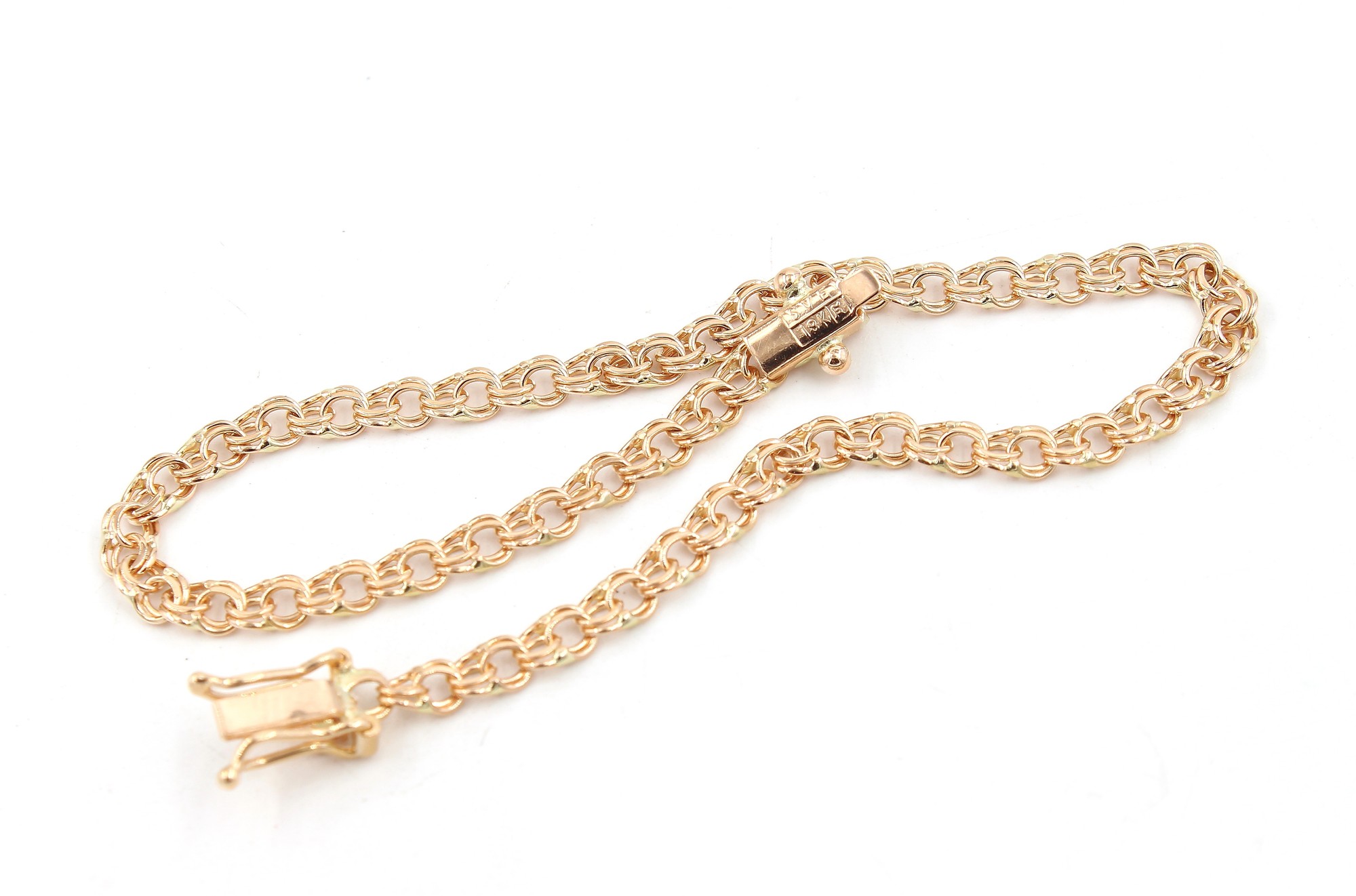 Bismarck armband i 18k guld massiv. vikt: 4,1 g