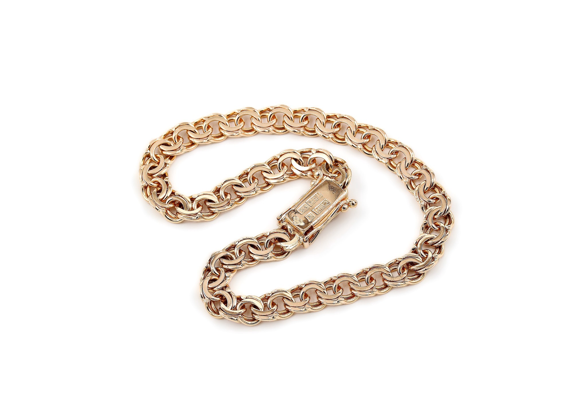 Bismarck armband i 18k guld.Vikt 10.70g