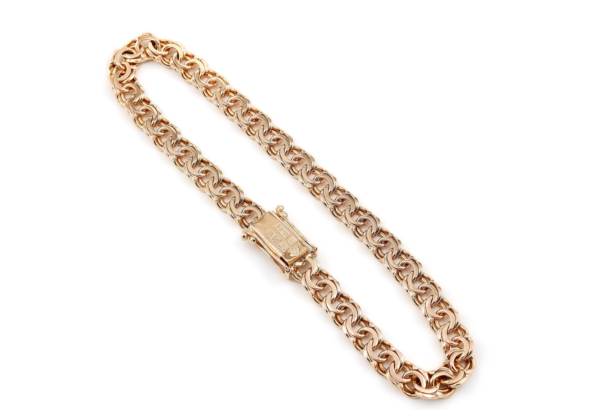 Bismarck armband i 18k guld.Vikt 10.70g
